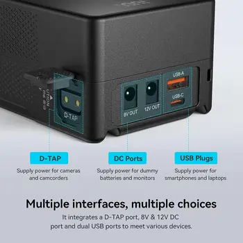Smallrig V Mount Battery VB99, 6700mAh 99Wh 14.8V Mini V-Mount Battery Support 65W PD USB-C Fast Charger- 3580 detail image