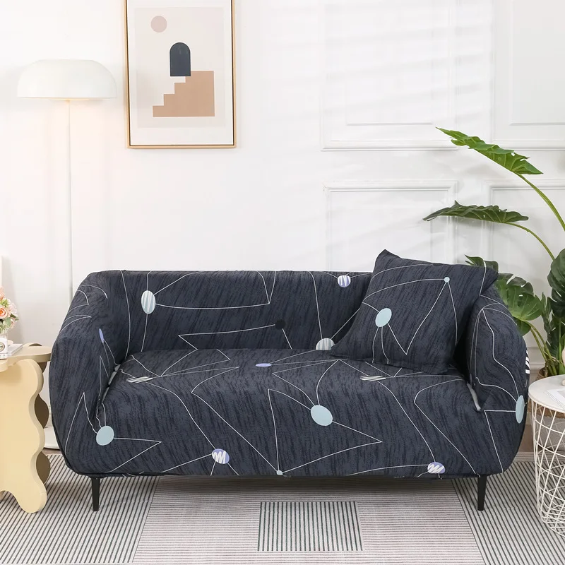Wholesale Simple Triangle Printed Stretchable Sofa Cover Living Room Bedroom Hotel Office Sofa Cover
