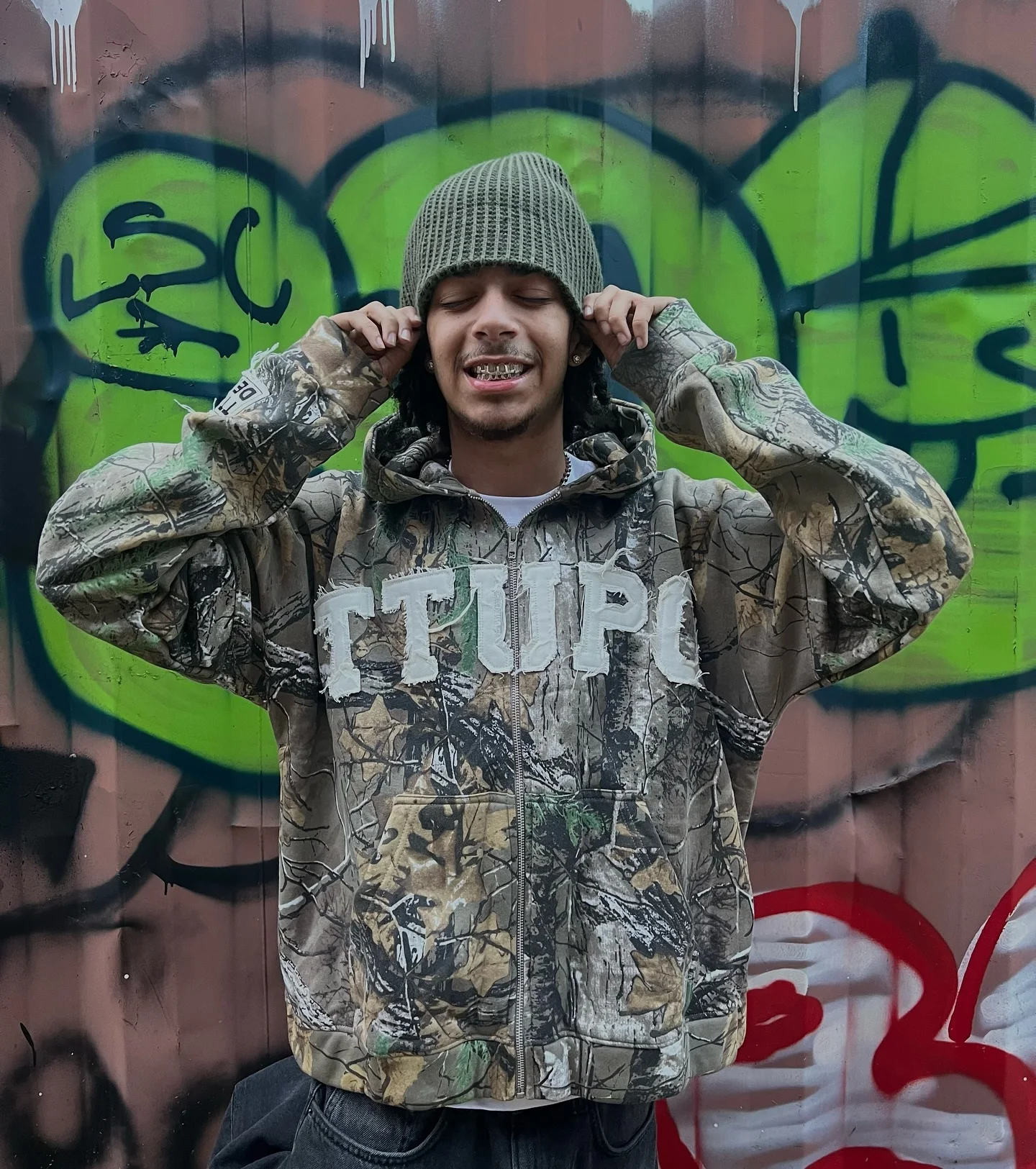 Custom Camo Hoodie for Men | Heavyweight Cotton Zip Up with 