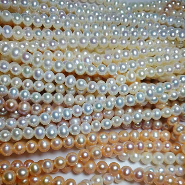 DIY Jewelry Making: AA 2-11mm Potato Shape Pearl String Necklace