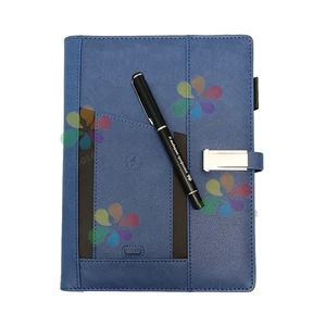 2026 Newest Power Bank Business Notebook A5 Multifunctional Rechargeable Diary With Wireless Charging Notebook for Gift