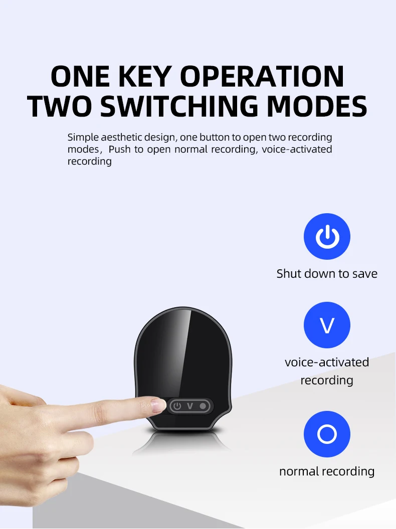 Strong Mini Magnetic Voice Recorders Power Bank 500 Hours Voice Activated Recording Digital Voice Recorder  Audio Recording