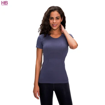 Women Slim Fit Short Sleeve Sports T Shirts Workout Yoga Tops Comfortable Active Wear Training Gym T Shirt