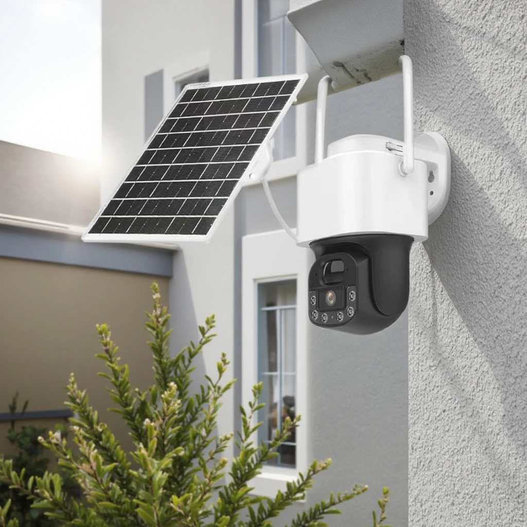 4G WiFi Solar Powered 3MP Mini Camera with Night Vision Wide Angle PTZ CMOS Sensor SD Card & Cloud Data Storage 1-Year Warranty
