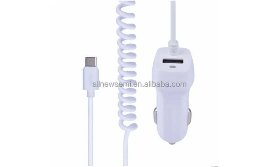 USB cable car charger with type-C interface