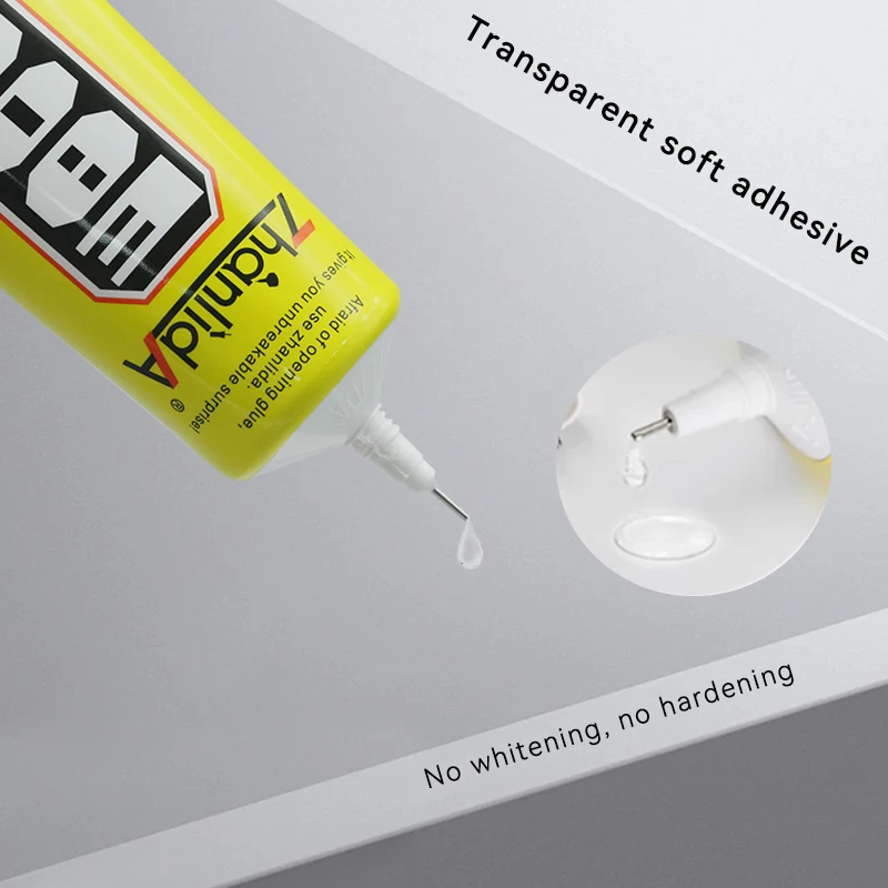 15ML 25ML 50ML 110ML  E8000 Clear Contact Phone Repair Adhesive Fibre Cloth DIY Metal Wood Glue With Precision Applicator