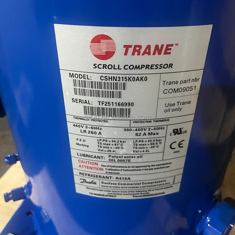 Trane Refrigeration Compressor CSHD142K0*0M  CSHD142K0B0M for Sale