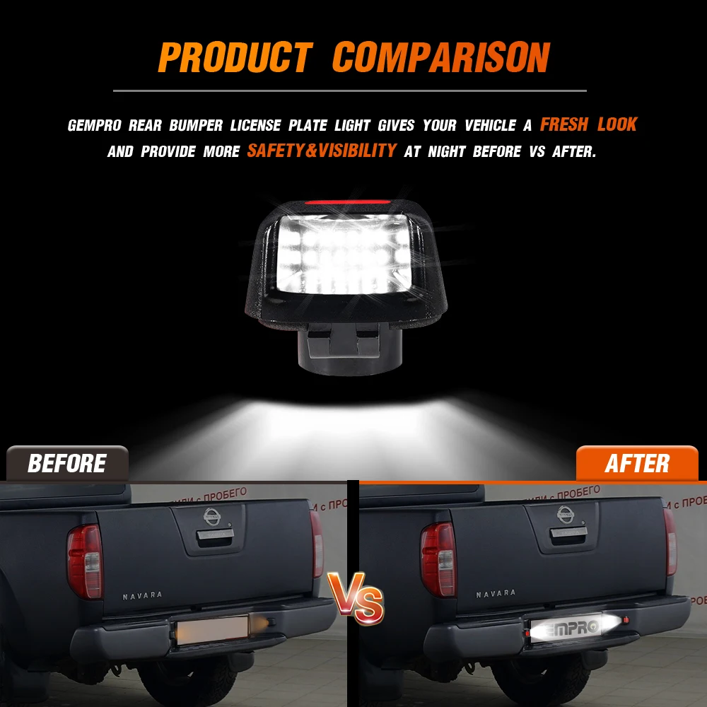 2 pièces blanc 15SMD LED feux de plaque d'immatriculation de voiture pour Nissan Navara D40 ontier Armada Titan Xterra Suzuki Equator 2 pièces blanc 15SMD LED feux de plaque d'immatriculation de voiture pour Nissan Navara D40 ontier Armada Titan Xterra Suzuki Equator