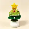 Christmas tree bonsai (small white basin)-Gradient green
