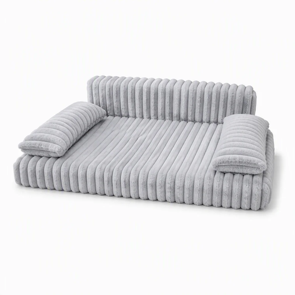 Cut Pile Corduroy Pet Sofa Bed — Product details 1