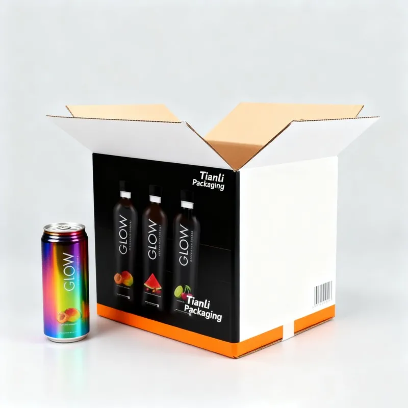 product customized design juice beverage packaging box soda beer corrugated paper box beverage can mailer box-7