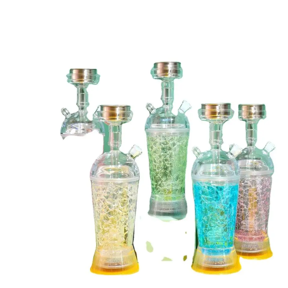 Travel Glowing Mini Shisha Hookah Bottle Wholesale Light Up Portable