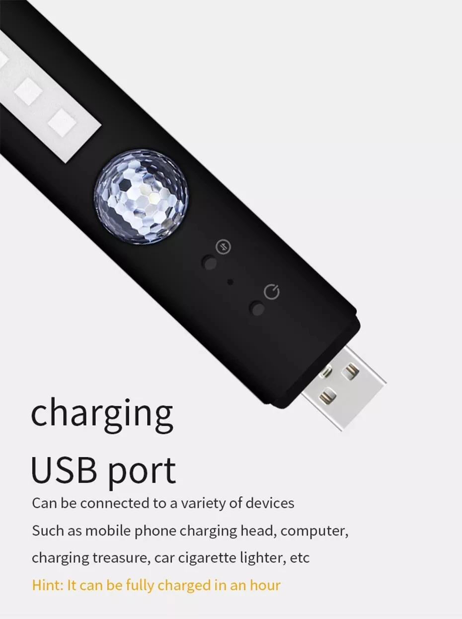 LED RGB Car Atmosphere Lamp USB Wireless Lamp Roof Star Light Multiple D88 Automotive Interior Ambient Decorative Party Lights