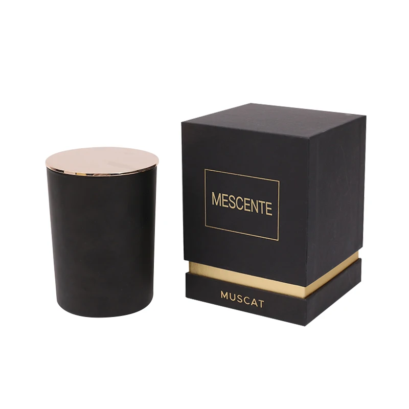 Wholesale Luxury Custom Empty Matte Black Candle Holder