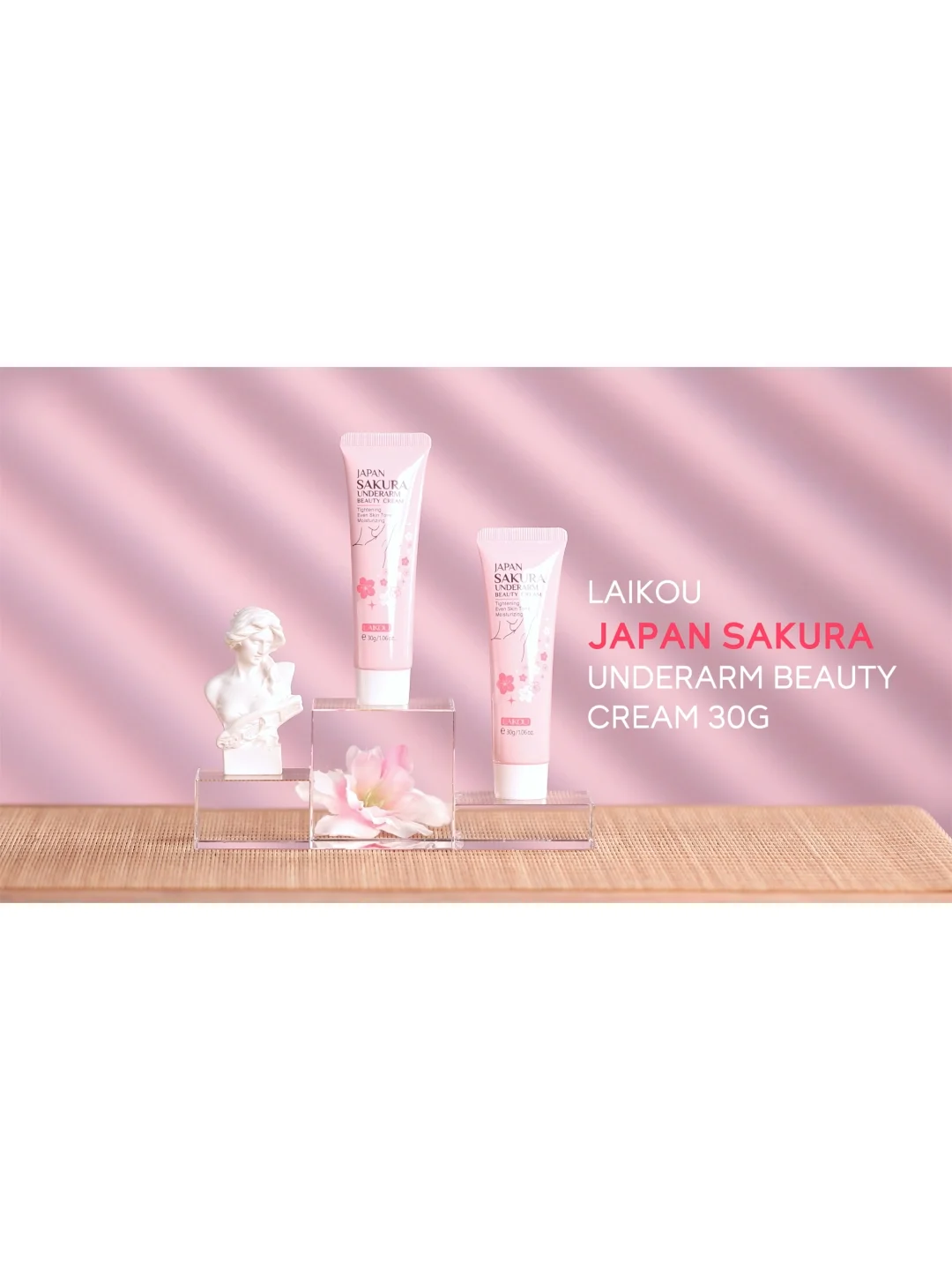 LaIKOU JAPAN SAKURA 30gボディクリーム効果的なブライトニング