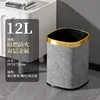 12L - Square High-Grade Gray Marble Gold Ring