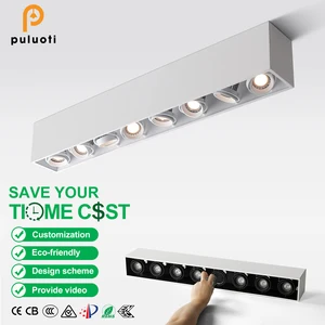 Modern Design MR16 Indoor Lighting Aluminum Surface-Mounted Spotlight 3000K Color Replaceable GU10 LED Lamp Head for Living Room