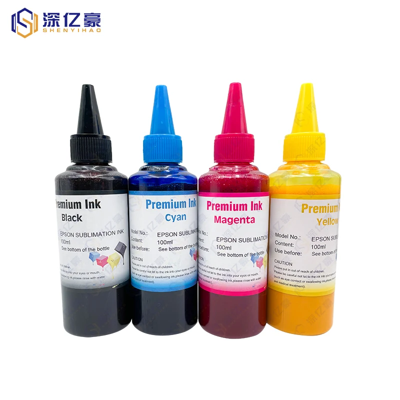 4 Colors 100ML Epson Sublimation Ink Universal Refill Ink for Epson Desktop Printer L1800 L1300 L210 Heat Transfer Ink