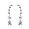 18k White Gold Moissanite Earring