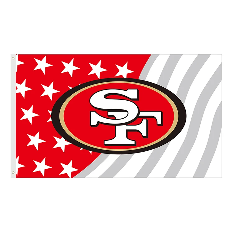 San Francisco 49ers Tall Team Flag Kit - Flag World, American Flags, Custom Flags