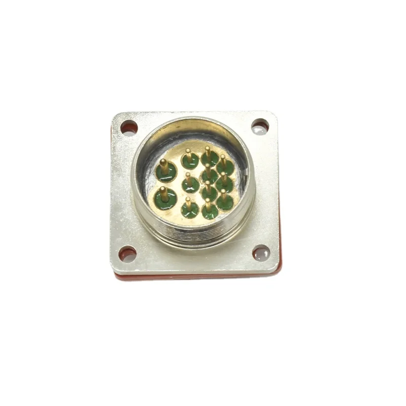 Series 12-Pin Vacuum Din Connector Waterproof Male Female Plug Socket with Glass Sealing for Power Applications