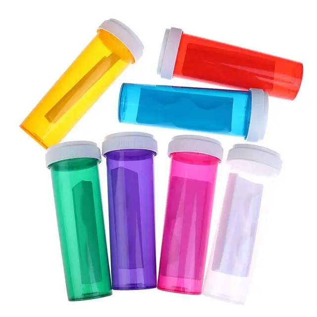High quality Plastic Vial Bottle 13 19 30 60 90 120 Dram Plastic Pop Top Container