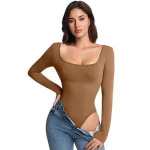 New Arrival Lightweight U Neck Seamless Non-slip Invisible Slim Fit Bodysuit Casual Breathable Push Tummy Control Shapewear Sexy