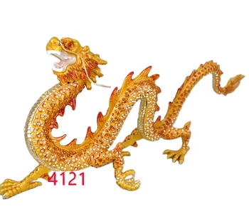 New design hot selling home decoration gift Metal dragon decorative trinket box