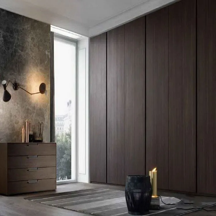 Closet Modern Design Folding Door Simple Wooden Combination Bedroom Wardrobe
