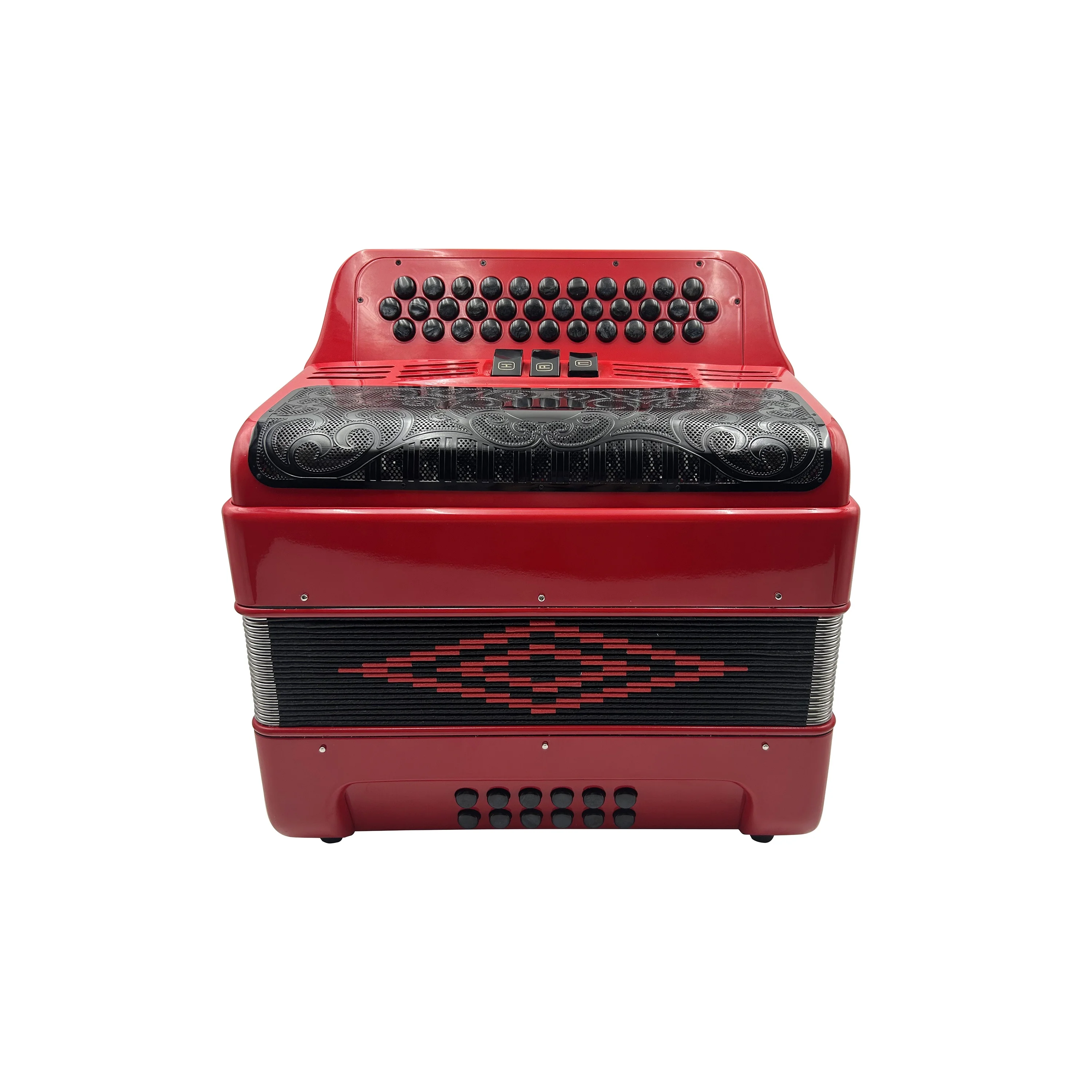 SEASOUND Professional Diatonic Button Accordion - 34 Buttons, 12