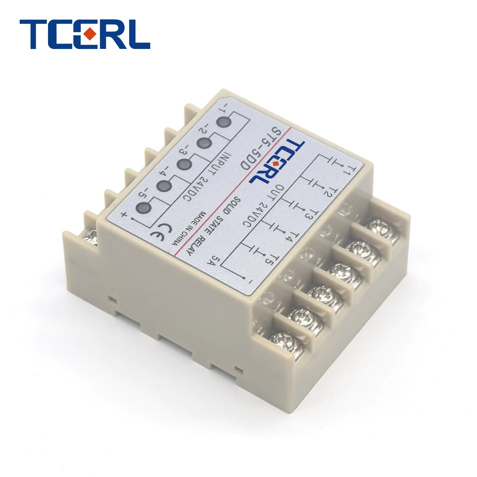 ST5-5DD Subminiature 5-Channel SSR Relay Module High Power Din Rail ...