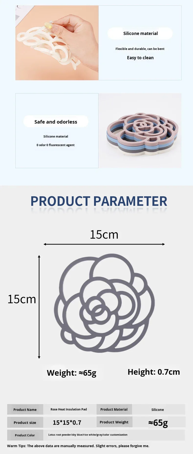 Silicone Cup Mats, Heat Insulation Mats, Table and Plate Mats, Anti-slip, Waterproof and Heat-resistant Mats Home Dining Mat manufacture