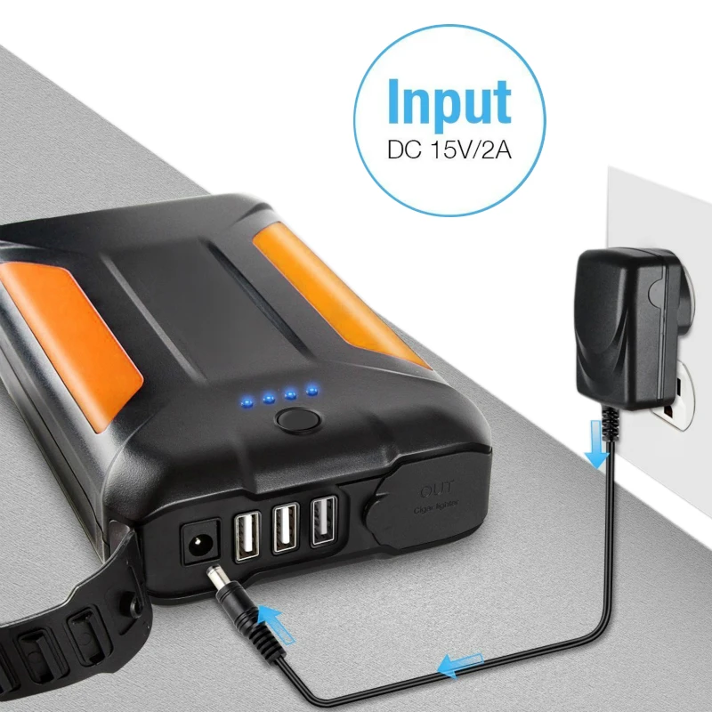 38000mAh Outdoor Camping Lithium Ion Battery Pack 12V DC with Cigarette  Lighter Socket Power Pack
