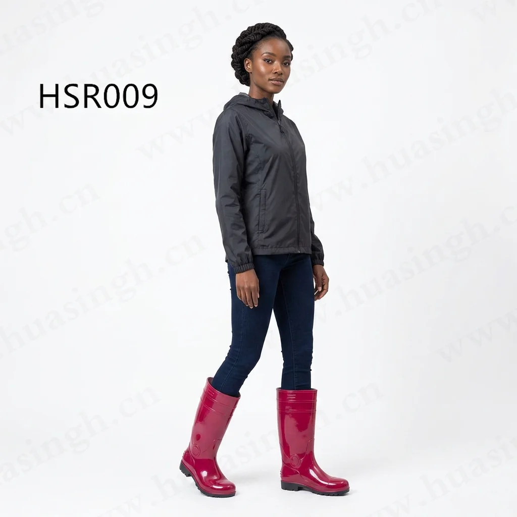 LXG,hiking in Wet Areas Adjustable Calf Red Safety Rubber Boots Washables Leak-proof Non-slip Sole Washable PVC Gumboots HSR009