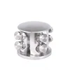 white Round rack with 8pcs jars