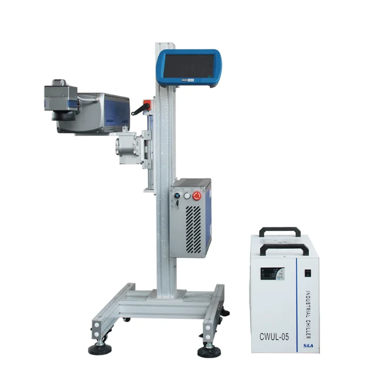 Milk Expiry Date Coding 3w 5w 10w UV Flying Online Laser Marking Printing Machine for Milk Bottle Cap Laser Printer