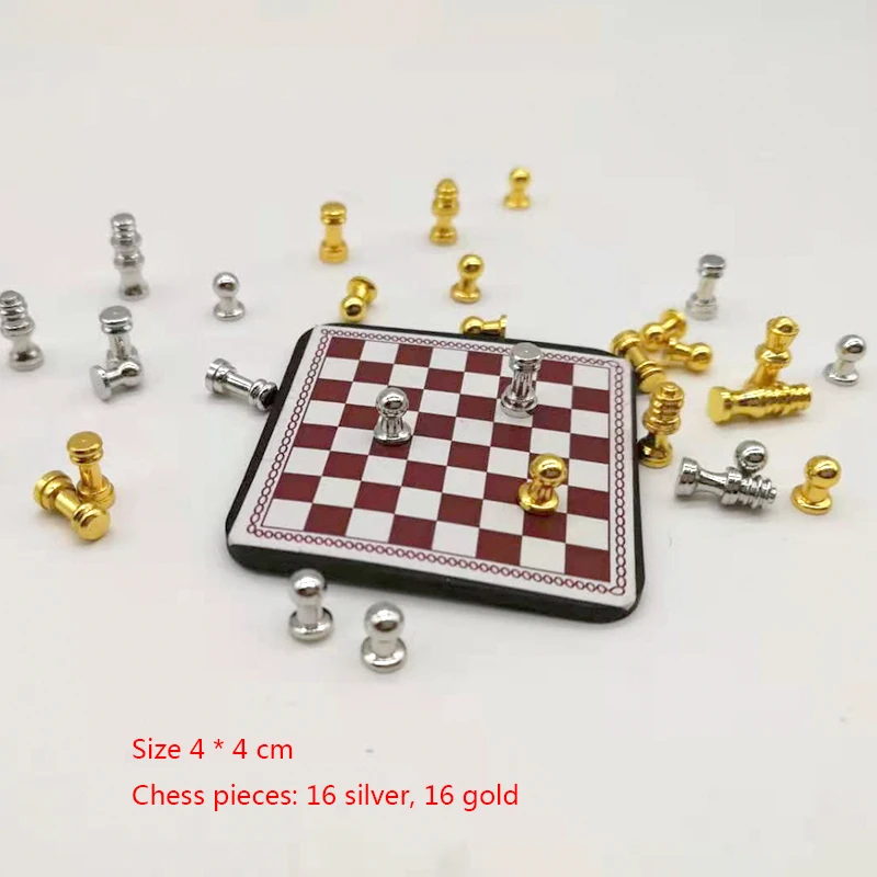 Кукольный домик, миниатюрные шахматы с доской, шахматы на доске HE003