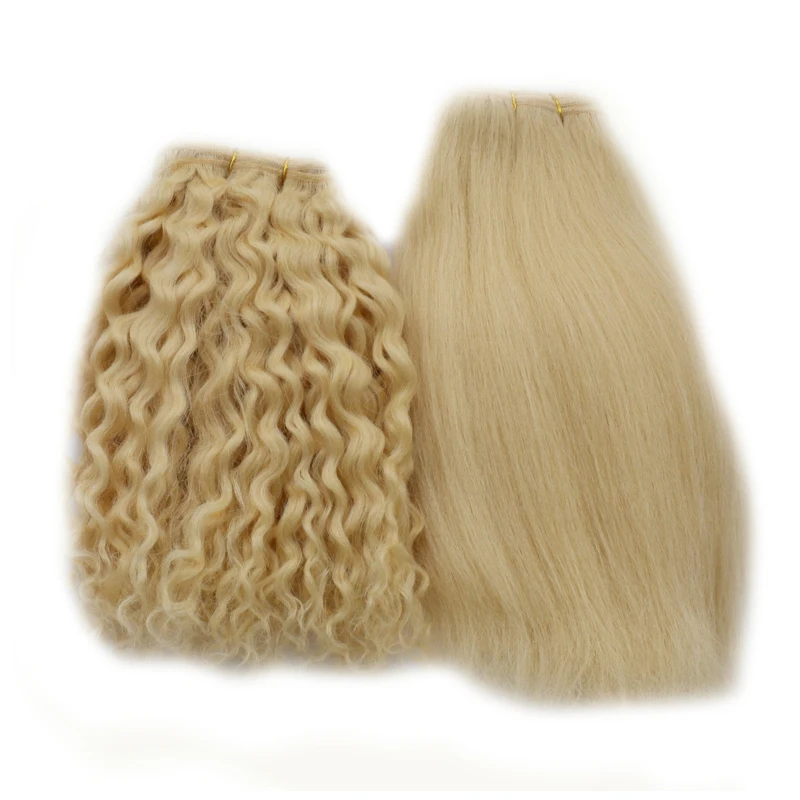 30*200cm Natural Color Camel Hair Wefts for Doll Wigs