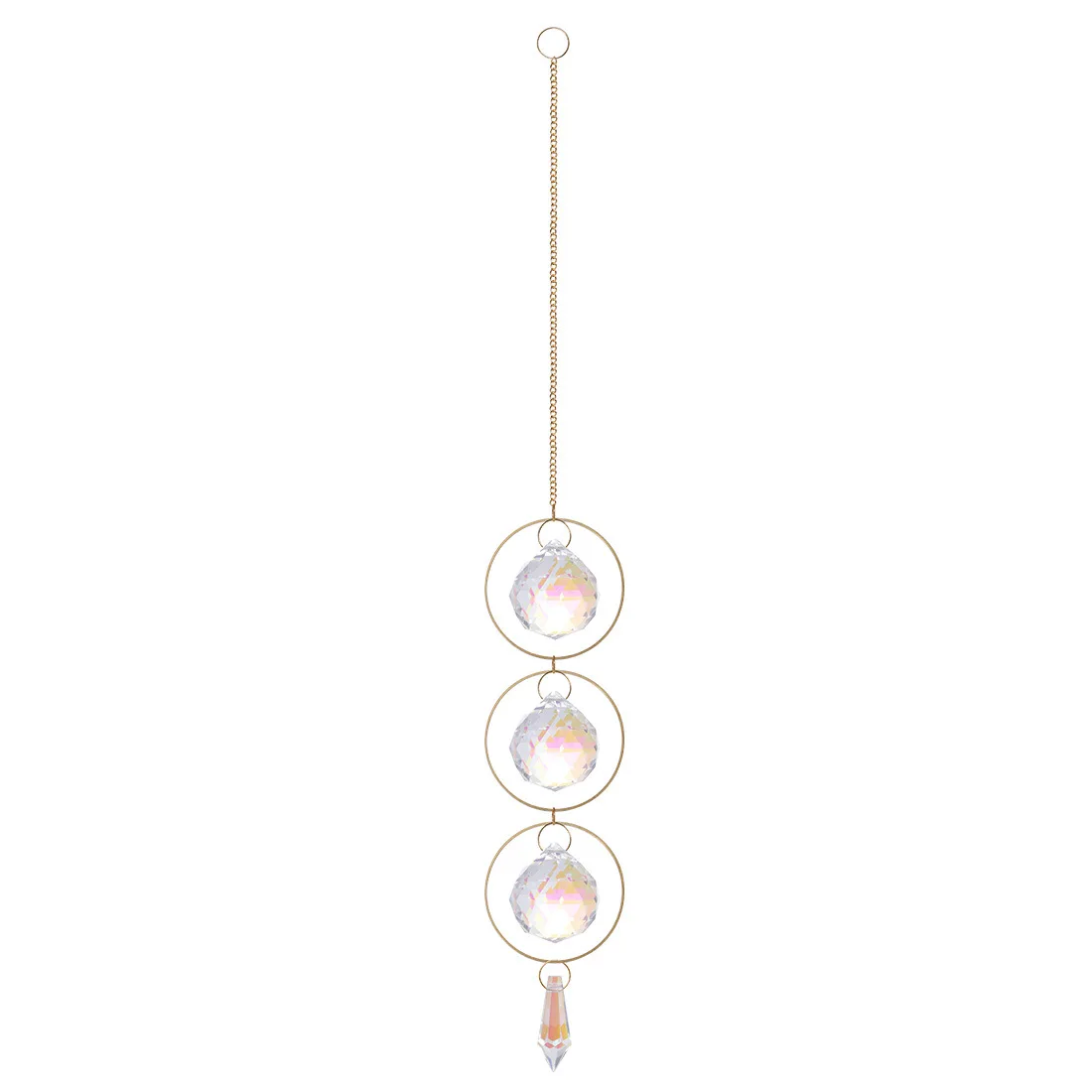 2 Stuks Crystal Suncatcher Windgong - Kristallen Zonnevanger Prisma's Met Ketting En Haak