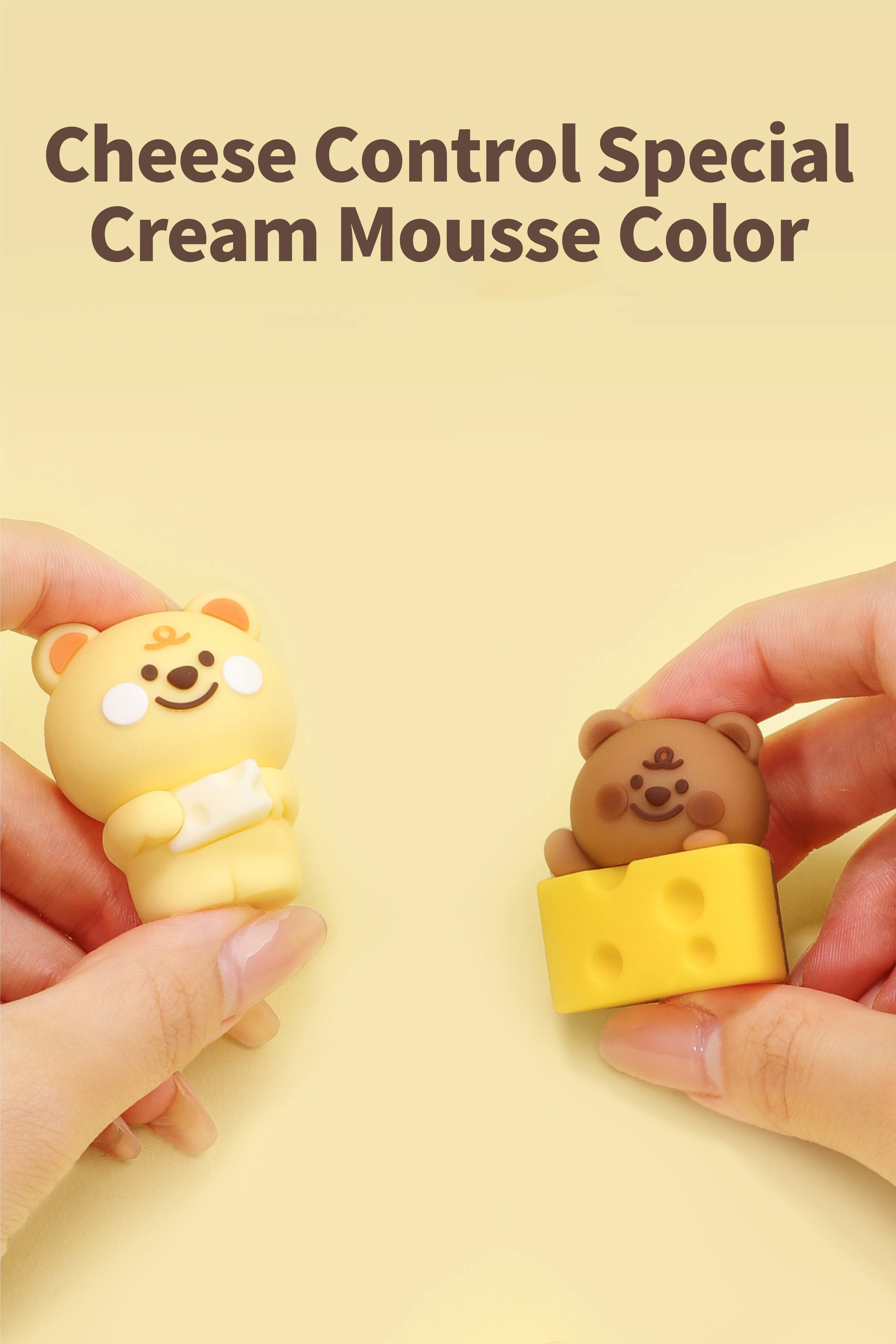 Kuki 3d Cute Cheese Bear Shaped Eraser Fashion School Stationery Animal