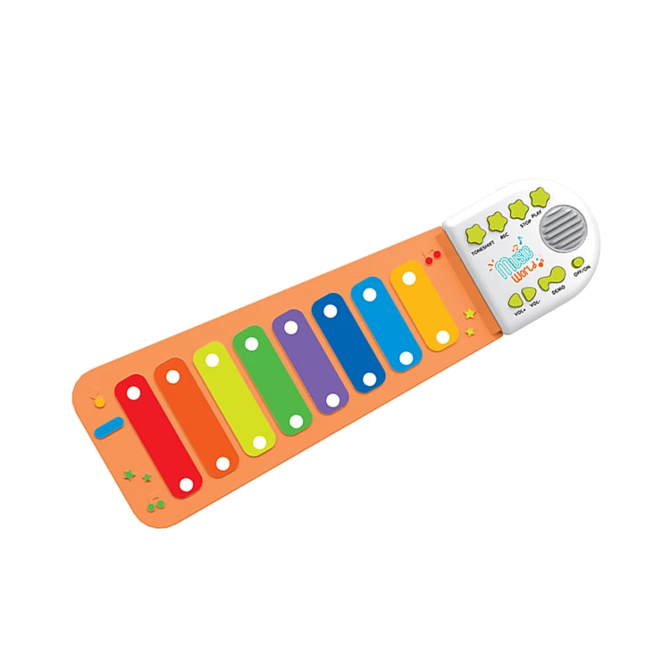 Electronic Digital Roll up Mini Built-In Speaker Educational Toys Silicone Xylophone