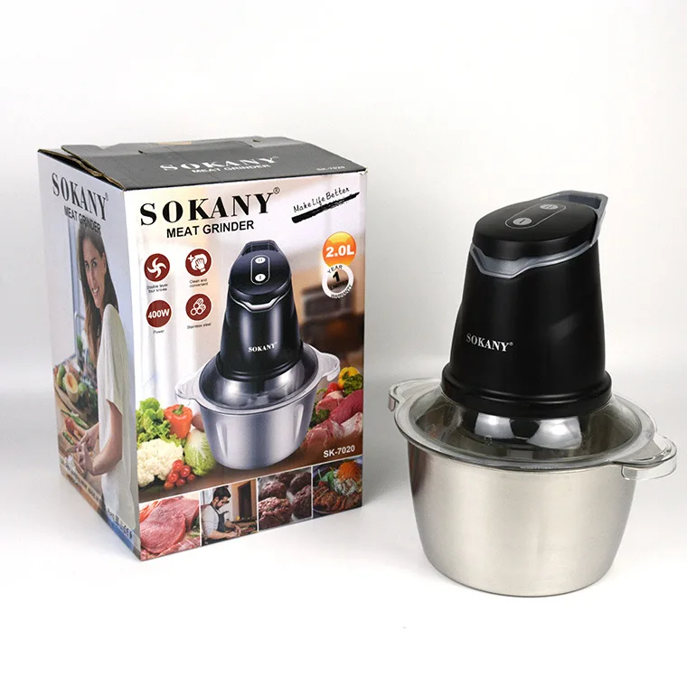 2Speeds 304Stainless Steel Electric Chopper Meat Grinder Mincer Food P