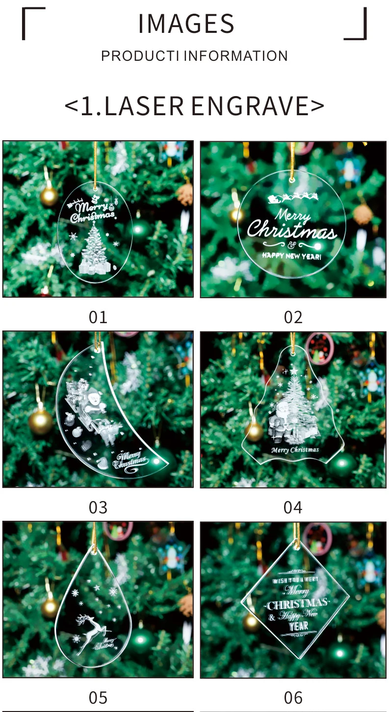 product hot sale crystal glass hanging ornaments christmas  tree decoration  gifts for girlfriend kids-33