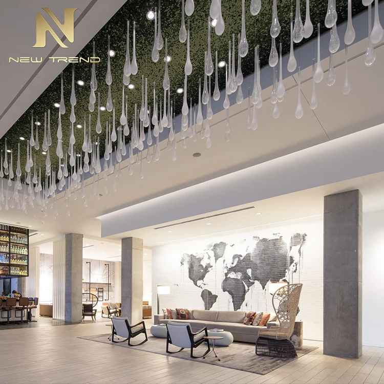 CPL-87 New Product Luxury Decoration Lighting Hotel Hall Lobby Large Custom Made Glass Chandelier Light 