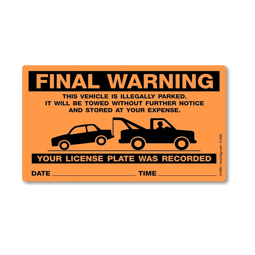 Parking Violation Stickers Hard To Remove Multi Reason Tow Warnings No  Parking Stickers Bad Parking Stickers - Buy Parking Violation Stickers  Parking Violation Stickers Hard To Remove Illegal Park
