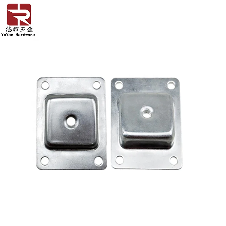 Nordic 10 Degree Contemporary Square Angle Top Chair Leg Mounting Plates Metal Furniture for Dining Living Room Home Office