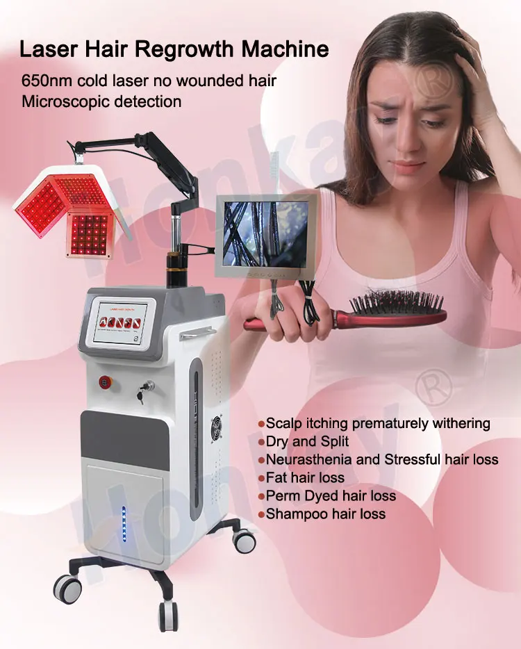 Anti Hair Loss Hair Detection Analyzer Oxygen Sprayer Laser Hair