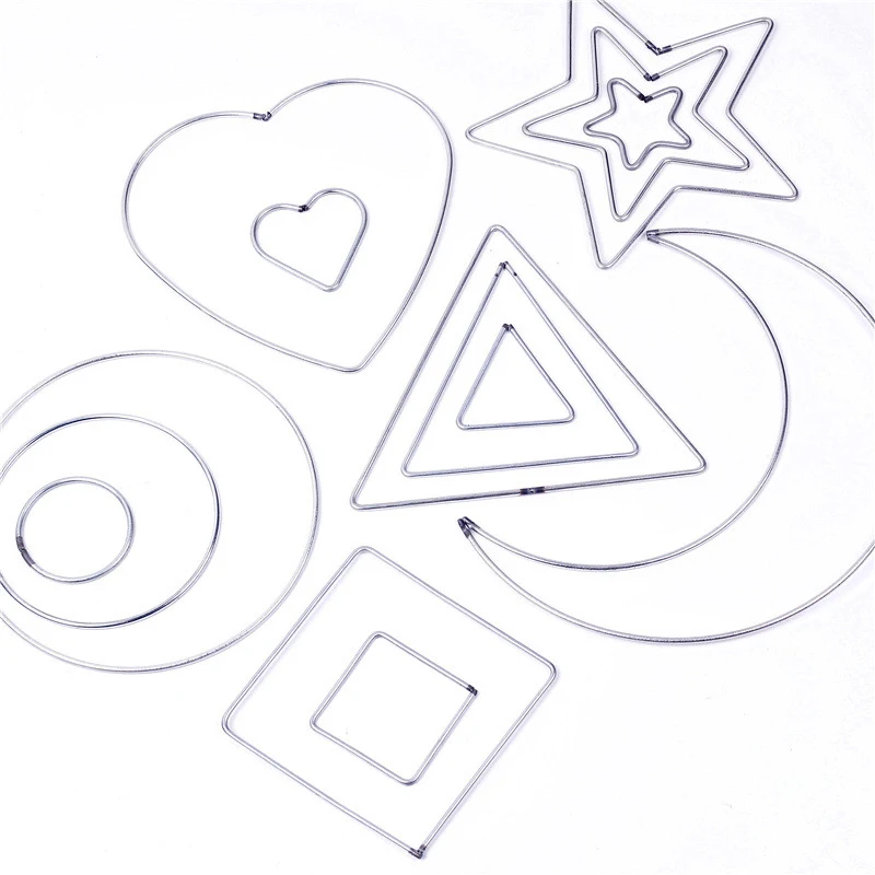 xuqian moon square trangle shaped metal craft hoops for diy