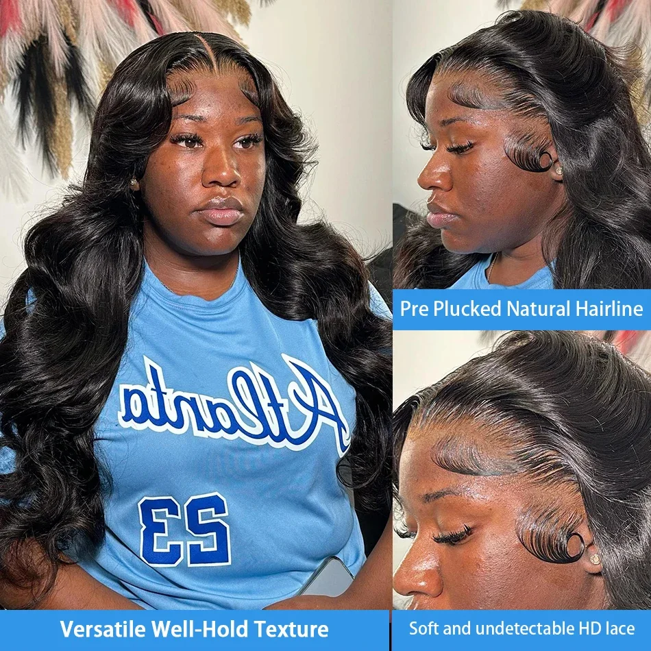 HD Transparent Lace Front Peruk Kroppsvågig Brasiliansk Remy Äkta Hår 200 Densitet Lace Frontal Peruk För Kvinnor 32 Inches_voghion.com