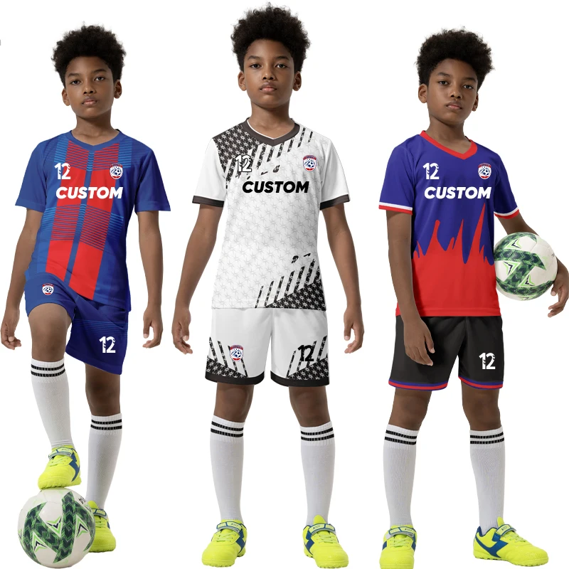 Personalized Kids Football Jersey Quick Dry Breathable